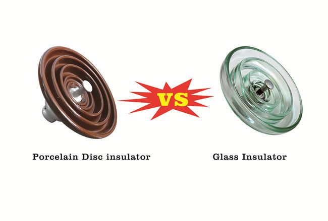The difference between porcelain disc insulators and glass insulators