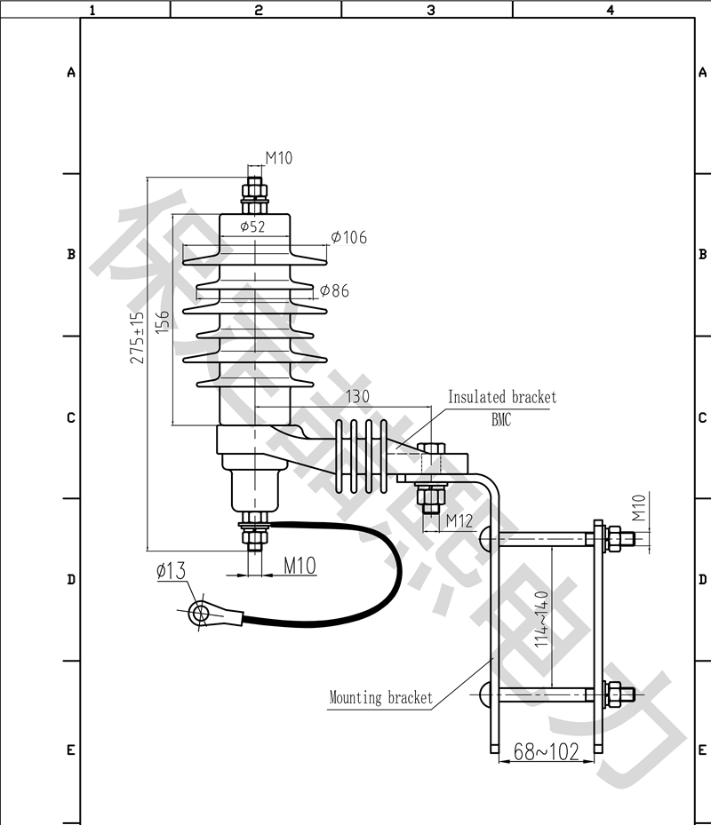 11KV polymer housed surge arrester