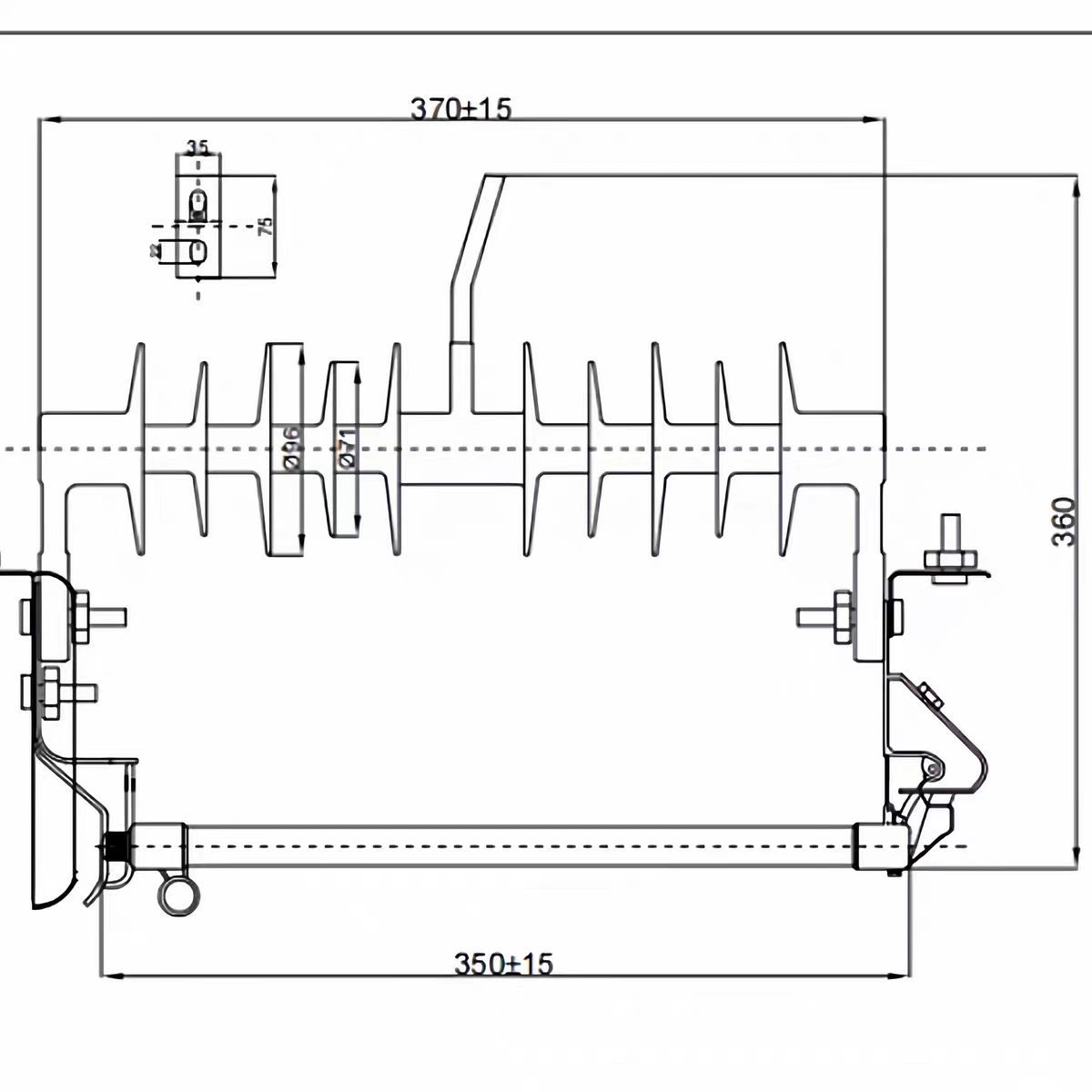 11kV polymeric Drop Out Fuse Cutout