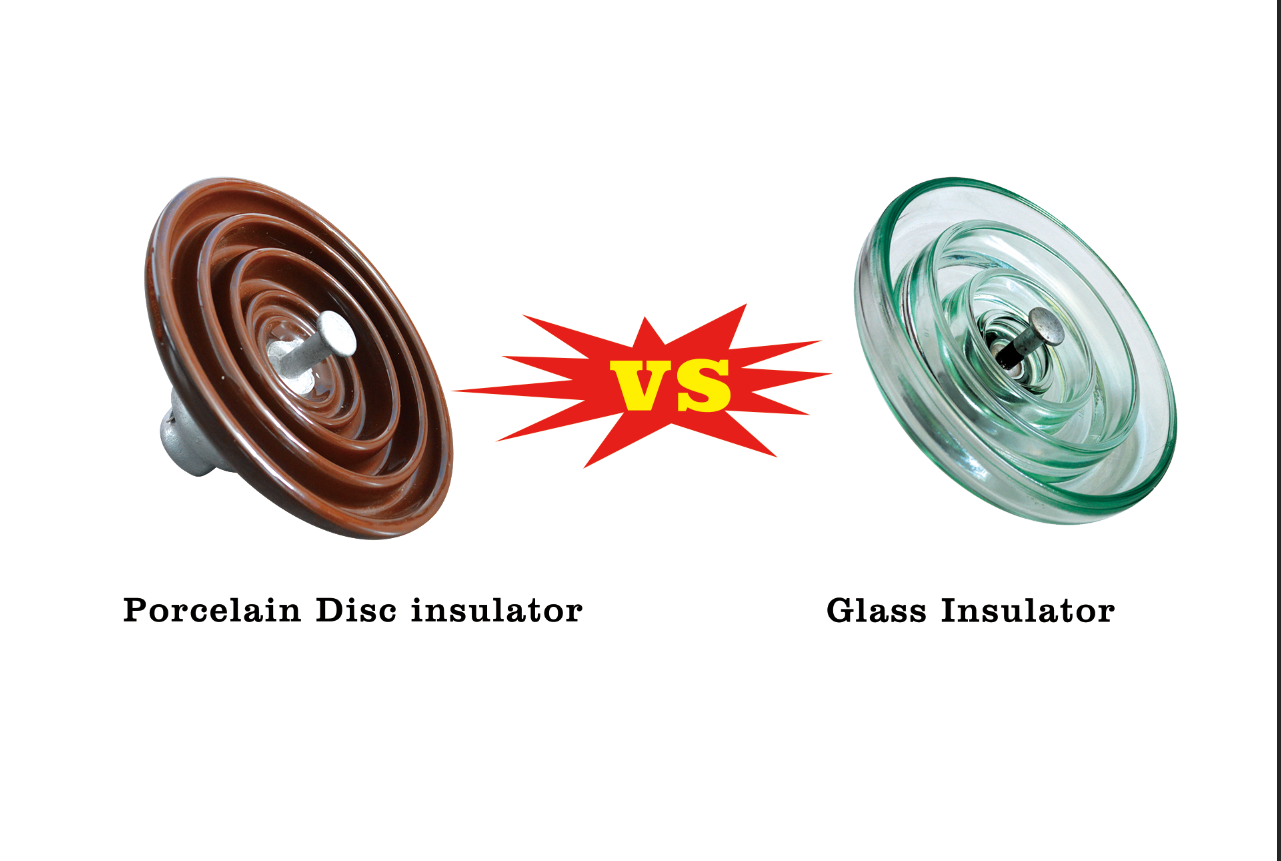 The difference between porcelain disc insulators and glass insulators