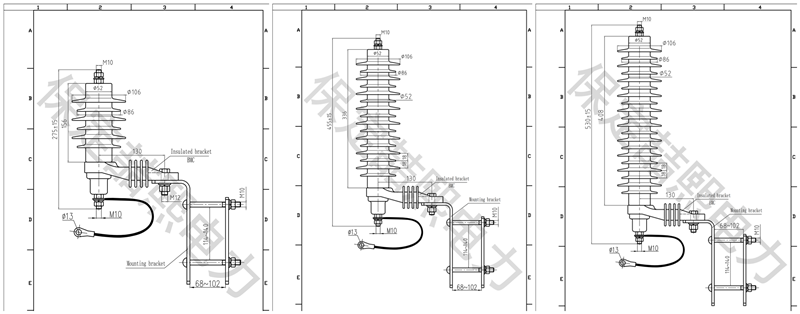 9KV 11KV 24KV 33KV 36KVpolymer housed surge arrester
